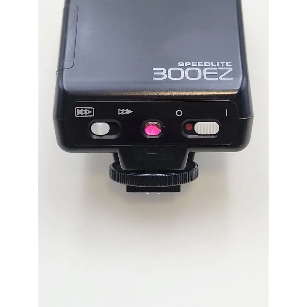 Canon Speedlite 300EZ Shoe Mount Camera Flash For Eos Film Cameras Case Manual